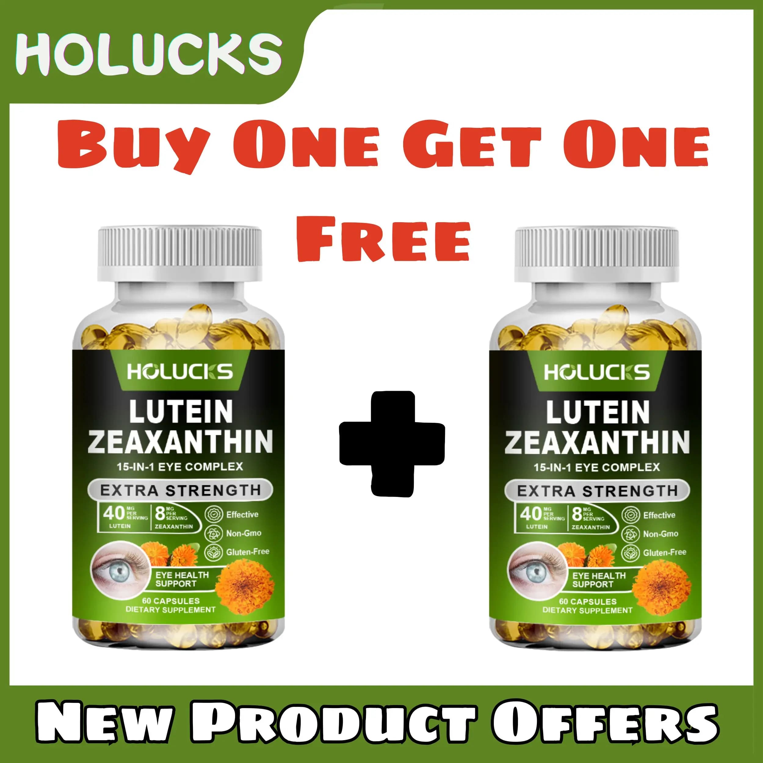 Lutein extract supplement and zeaxanthin: eye vitamins, supports tired eyes, buckets, health support and macular view