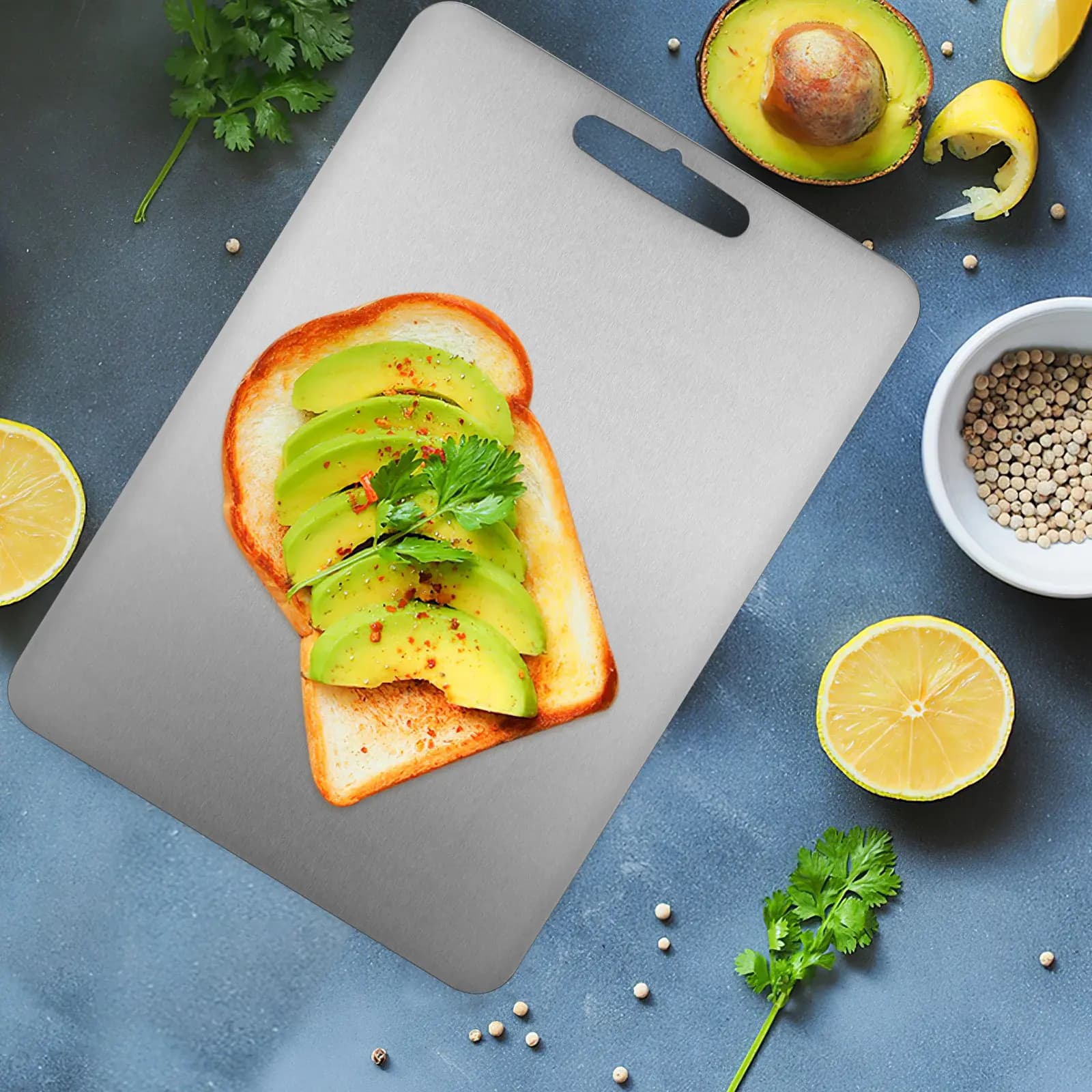 Thick Stainless Steel Double-Sided Cutting Board Kitchen Metal Chopping Board Meat Vegetable Fruit Food Grade Cutting Boards
