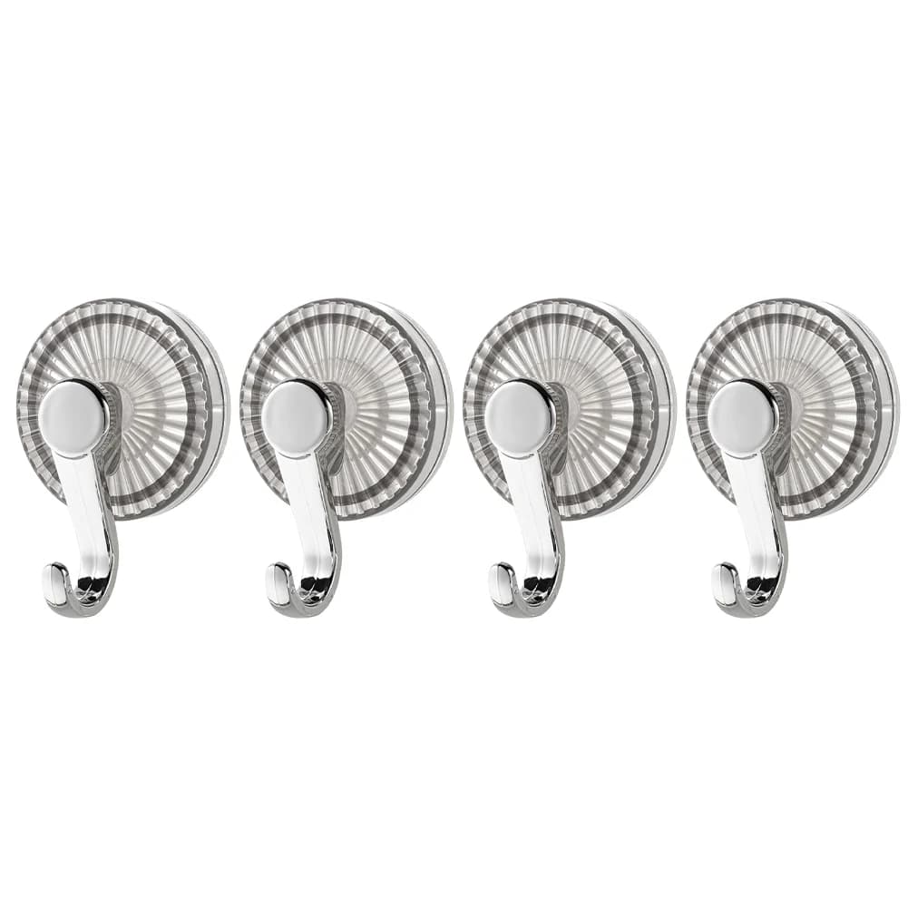 Easy Installation Suction Cup Hooks Washable And Dryable 3KG Weight Capacity 4 Pack Suction Cup Flexible Installation
