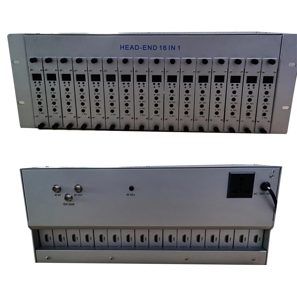 Modulator near 16 channels with frequency adjustable from HDMI to analog RF Hotel Cable TV Digital-analog system from HDMI to rf