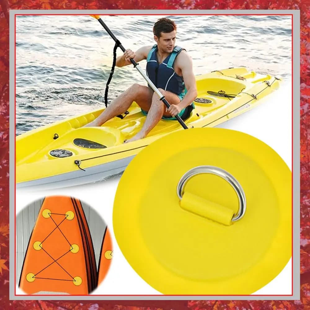 PVC D-Ring Patch Stainless Steel Pad Buckle For Inflatable Boat Kayak Raft Canoe Paddle Board SUP Surfboard Accessory Tool