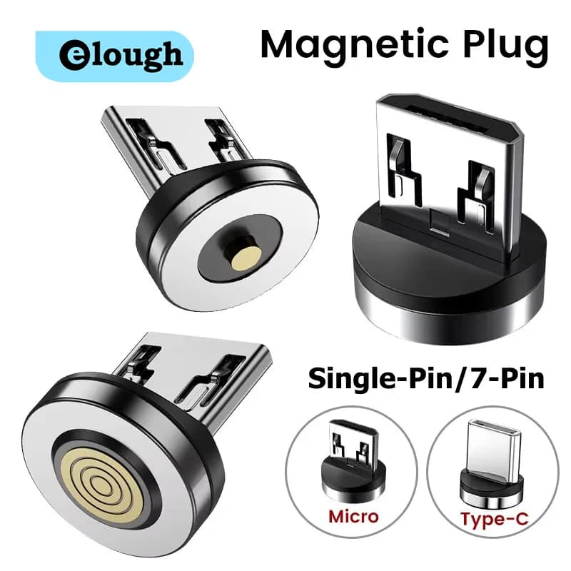 Adattatore per cavo di ricarica da 5 pezzi spina magnetica Micro USB magnetico tipo C per telefono cellulare spina antipolvere per telefono cellulare sostituire i componenti