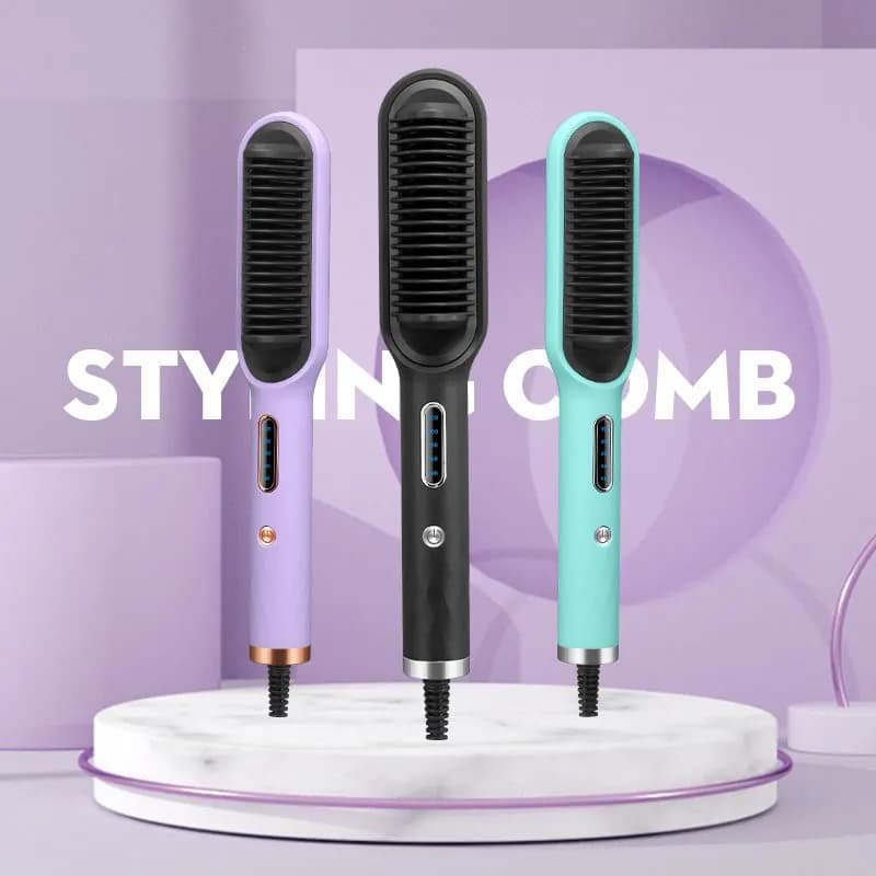 New arrival 2 In 1 multifunction straight and double-purpose curl iron hair plate electric curler combs negative ions