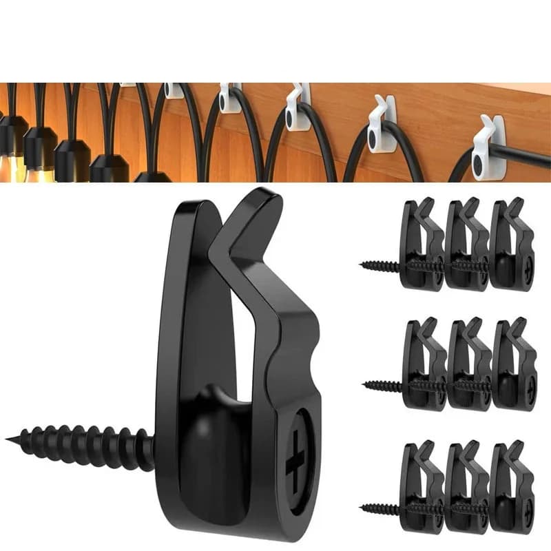1000Pcs/Lot String Lamp Hook White Black Lamp Hook Screw-in Hook Used To Hang String Lights and Wires/Plants/Wind Chimes