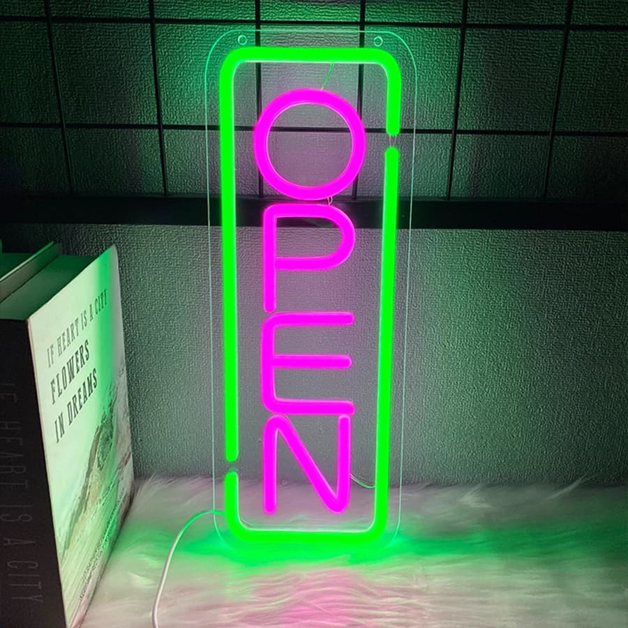 Insegna al neon a LED aperta, con connessione USB interruttore, viene utilizzata per la decorazione artistica di studi di saloni e insegne commerciali.