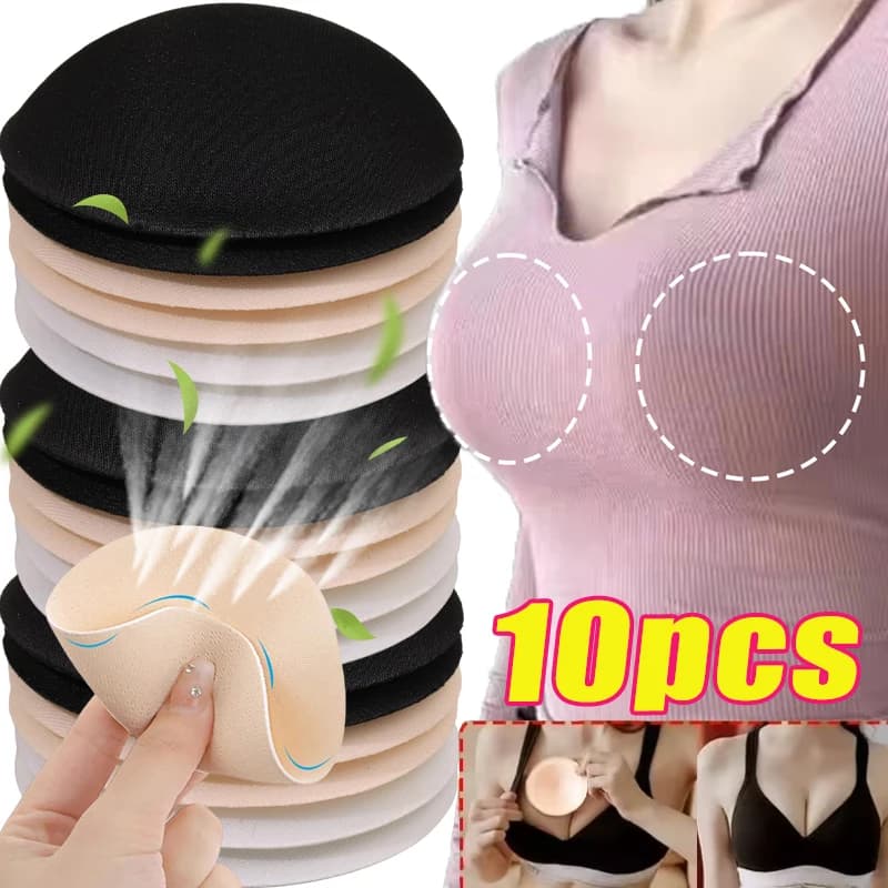 2/10 Pezzi Imbottitura Circolare Rimovibile per Reggiseno, Ultra Sottile, Morbida e Indeformabile, Inserto Universale Invisibile per Reggiseno Sportivo e Yoga
