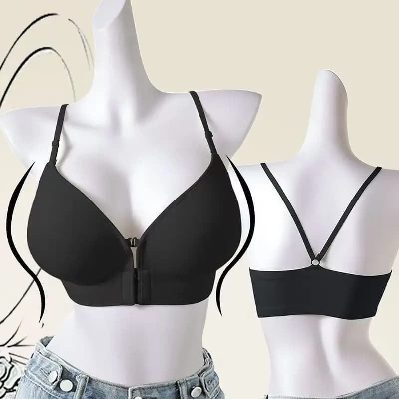 Reggiseno push up con chiusura frontale ispessita da 12 cm - Sollevamento imbottito ultra spesso per petto piccolo, lingerie sexy con scollatura profonda