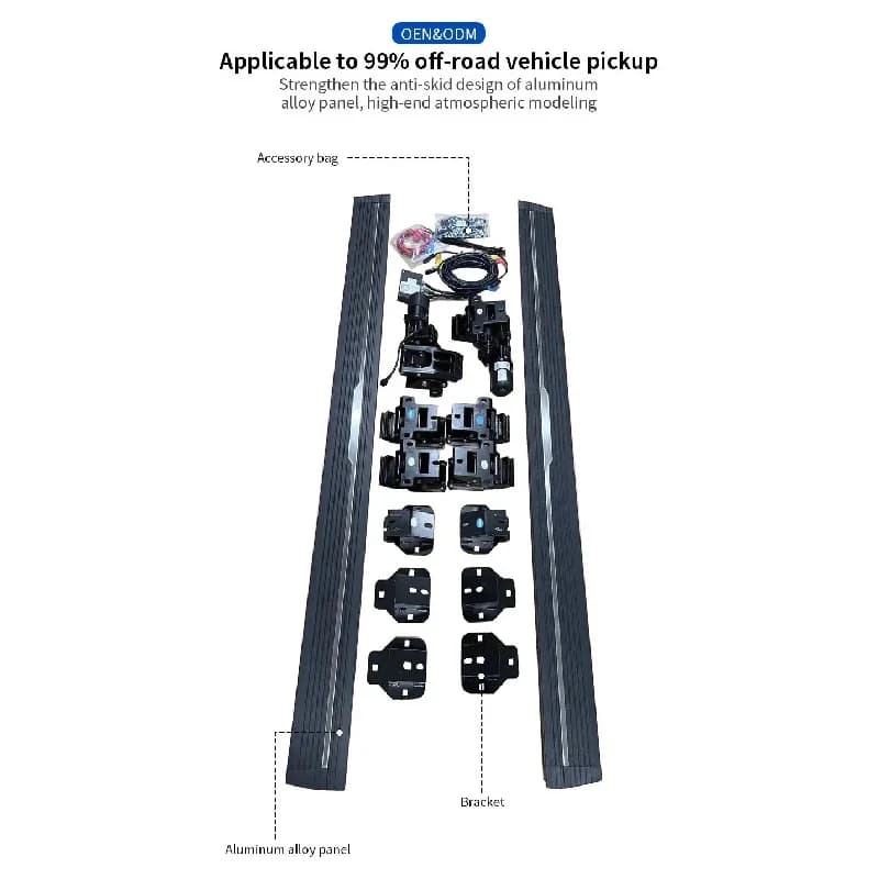 LED White/Blue Side Step Aluminium Thold Running Board LC/LC/LC -