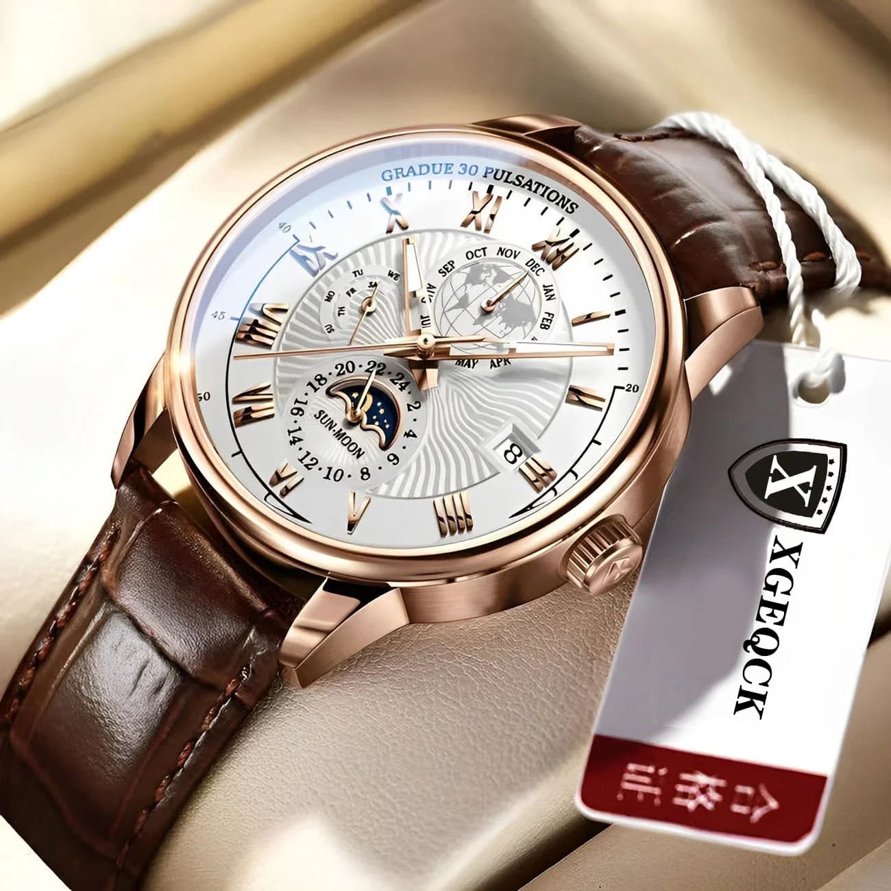2026 Orologio da uomo Fashion Top Luxury Sport Orologio da polso da uomo Impermeabile in pelle luminosa Data Orologi al quarzo Orologio da uomo