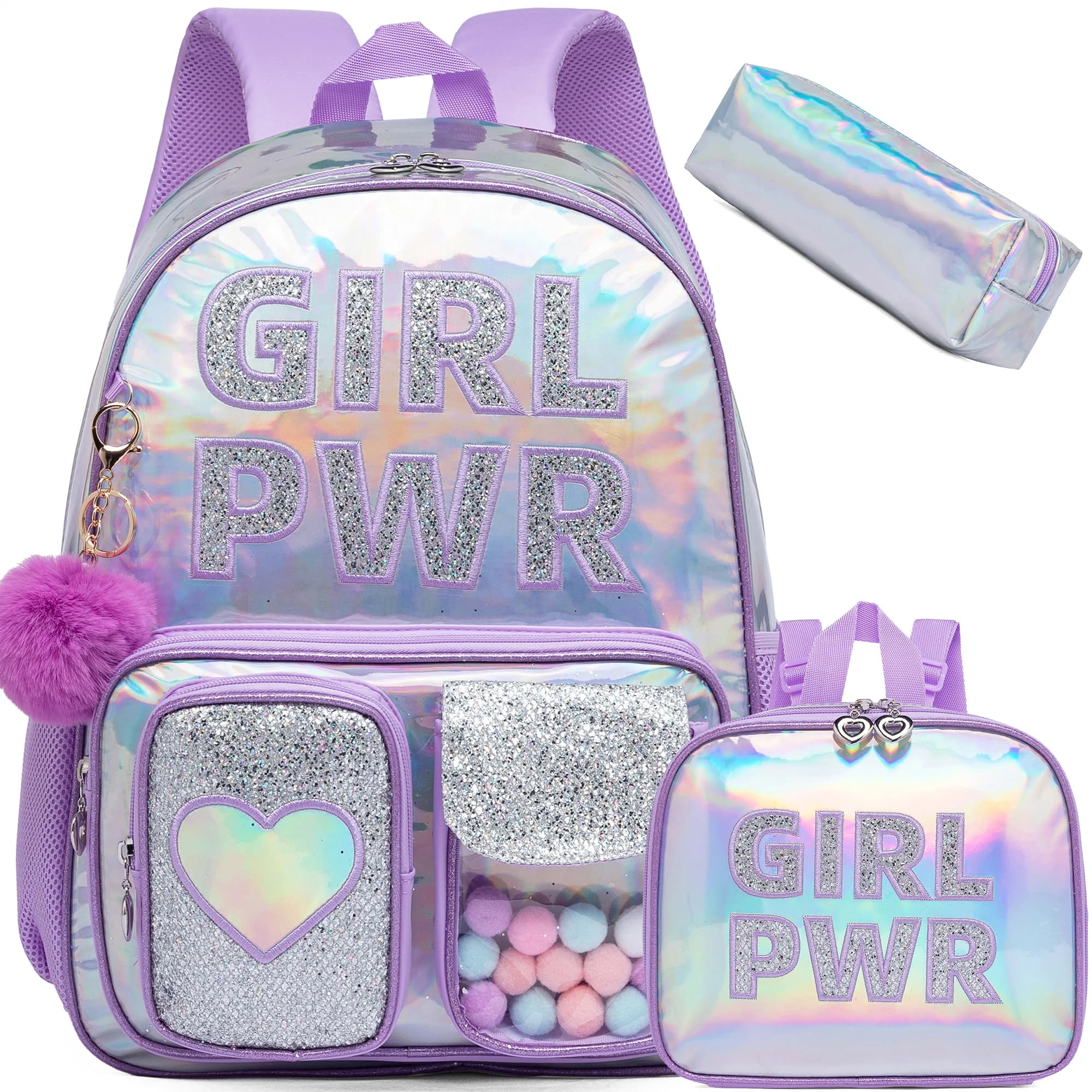 MYHSBYO Backpack for Girls Backpacks for Elementary Preschool Students Kids School Cute Backpack with Lunch Box