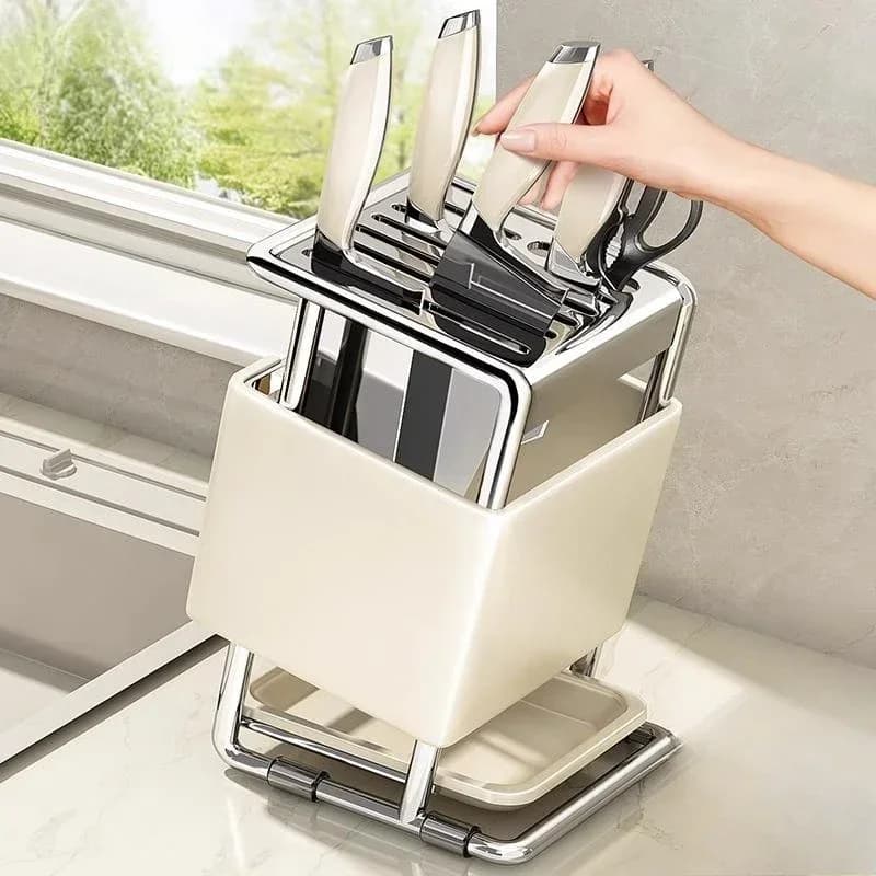 Multifunctional knife holder without installation, integrated holder for knives and wands, without drilling.