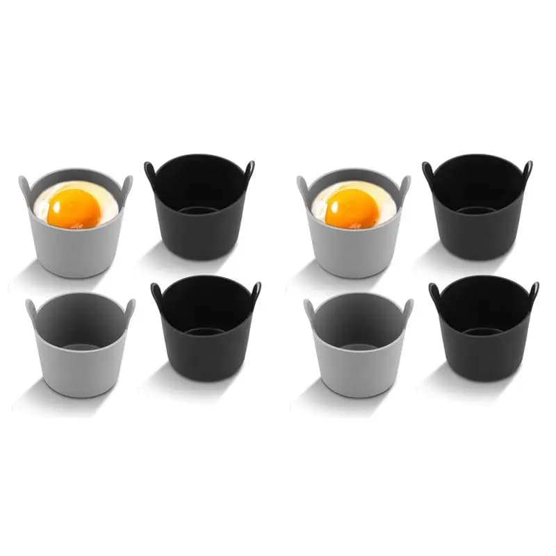 8 pcs premium Ramekin for air fryer, egg moulds for air fryer with double handle, reusable egg moulds for air fryer