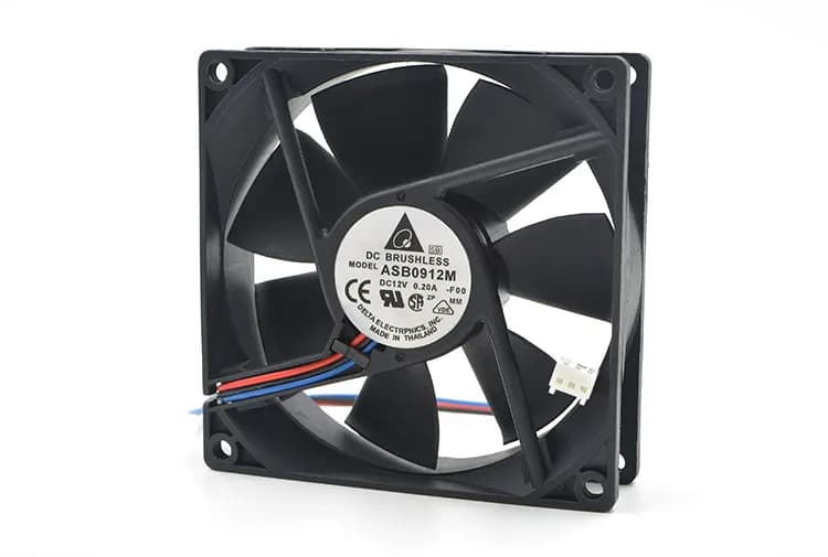 Ventola di raffreddamento a 3 fili Delta Electronics ASB0912M F00 DC 12V 0,20A 90x90x25mm