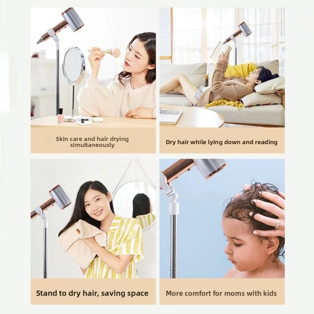 Retractable Support for Pet Hair Dryer, Adjustable Height, Universal Stable Base