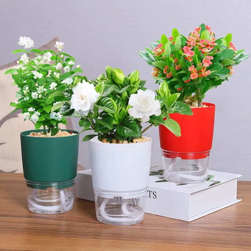 Vasi per piante autoirriganti Vaso da fiori idroponico pigro che assorbe l'acqua Vaso da fiori per piante grasse Giardino Iniezione decorativa moderna