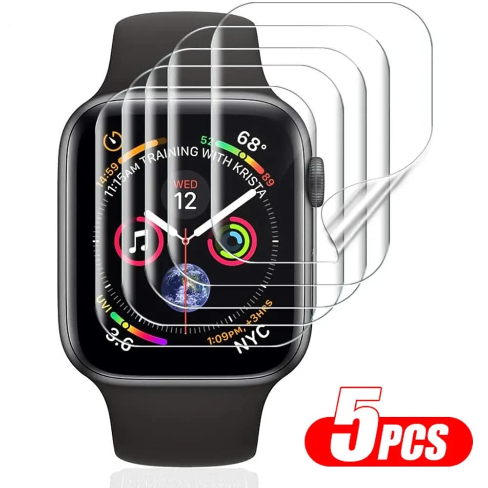 5 pz/lotto Pellicola Della Protezione Dello Schermo Per Apple Watch 8 7 6 SE 5 4 3 Protezione Completa Per IWatch Serie 38mm 42mm 45mm 41mm 40mm 44mm