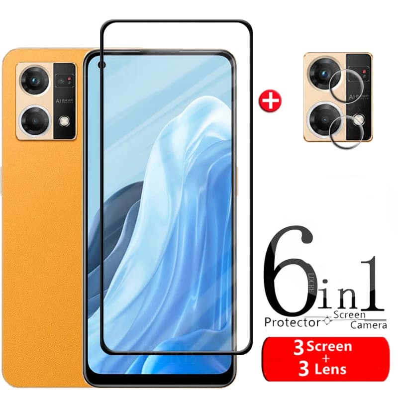 Vetro di copertura completa per OPPO Reno 7 Vetro per OPPO Reno 7 Vetro temperato 9H HD Protezione schermo per OPPO Reno 7 Reno7 4G Obiettivo di vetro