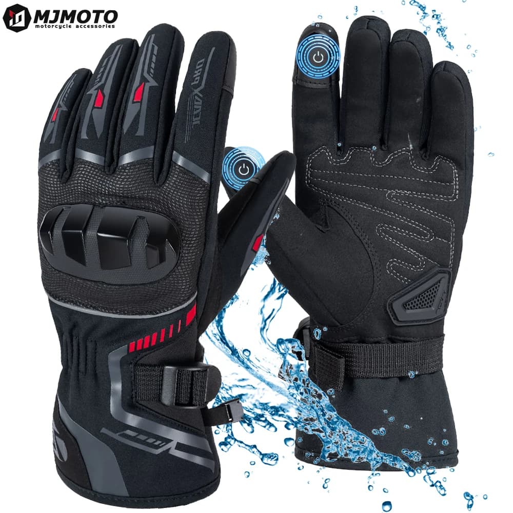 Guanti da moto autunno inverno impermeabili tenere al caldo Guanti da moto da uomo Guanti da equitazione Touch Screen Guanti da motocross per moto