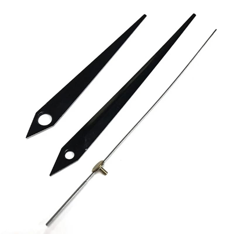 3-piece DIY Wall Clock Motion Mechanism with Long Metal Hands Kit of Inserts for High Torque Replacement Watches