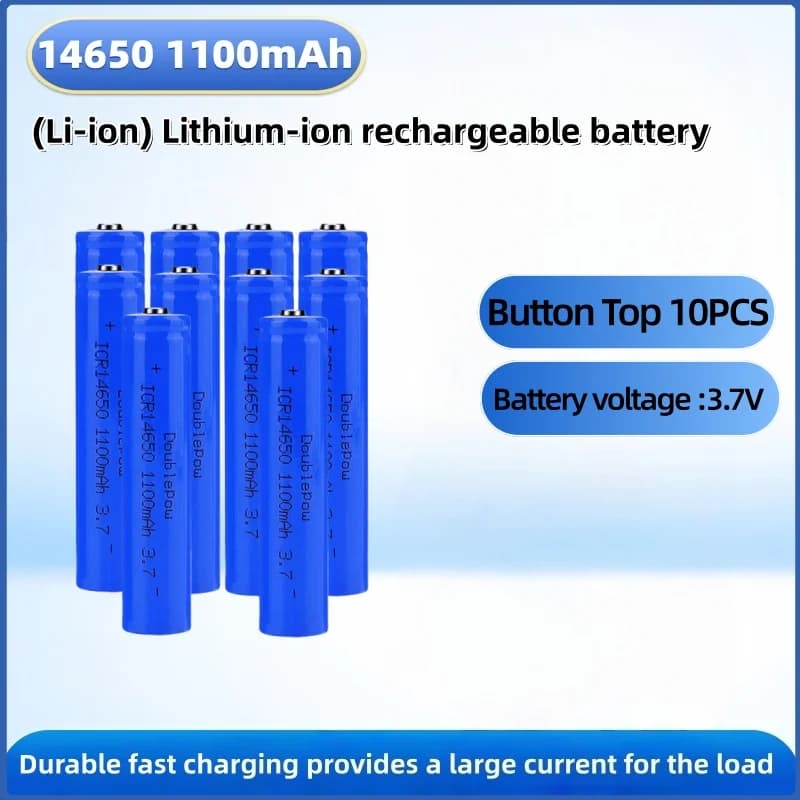 NEW lithium battery 14650 3.7V 1100mAh Icr14650 rechargeable batteries for electric toothbrush microphone small flashlight