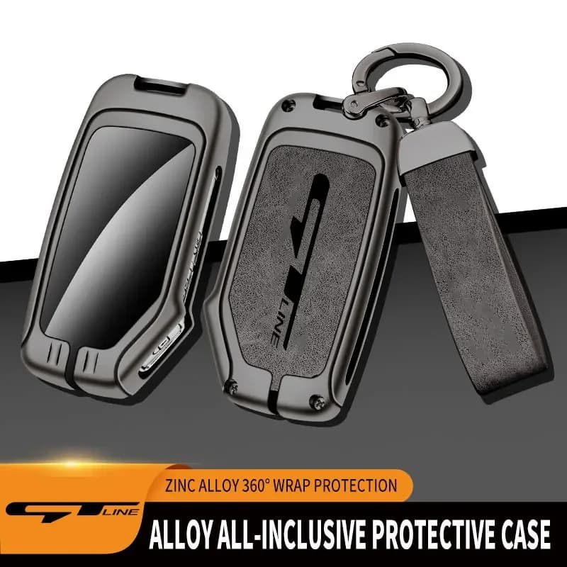Custodia chiave telecomando per auto in lega di zinco 3/4 pulsanti per KIA GT Line Forte Seltos K3 K5 Sportage Ceed Soul per Kia GT LINE copertura chiave auto