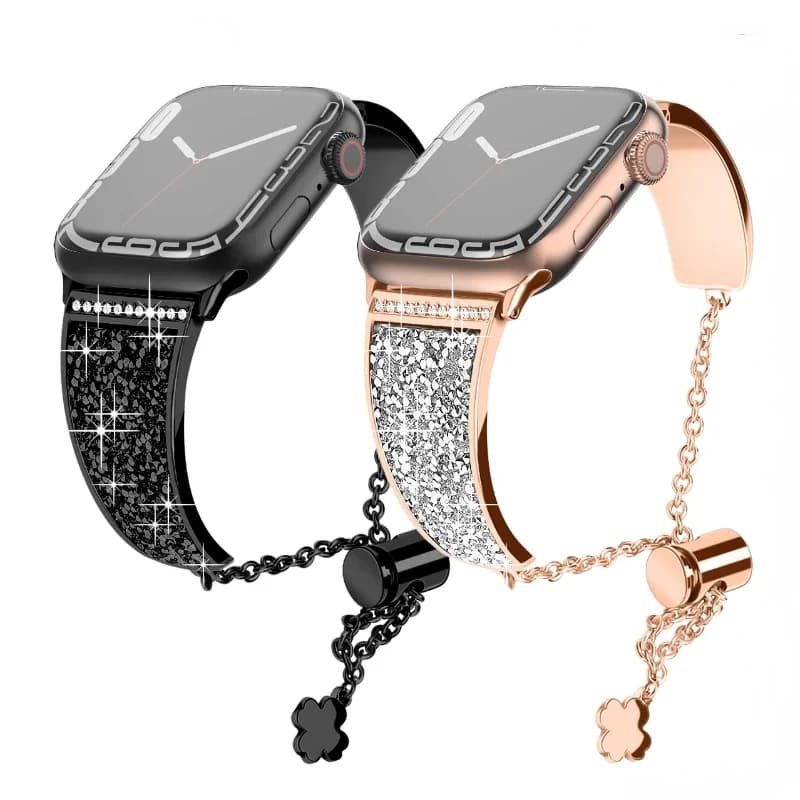 Metal bracelet for Apple watch 49mm 45mm 44mm 42mm 41mm 46mm Women's bracelet with diamonds strap iwatch Ultra 3 2 11 10 9 8 7 6 5 SE