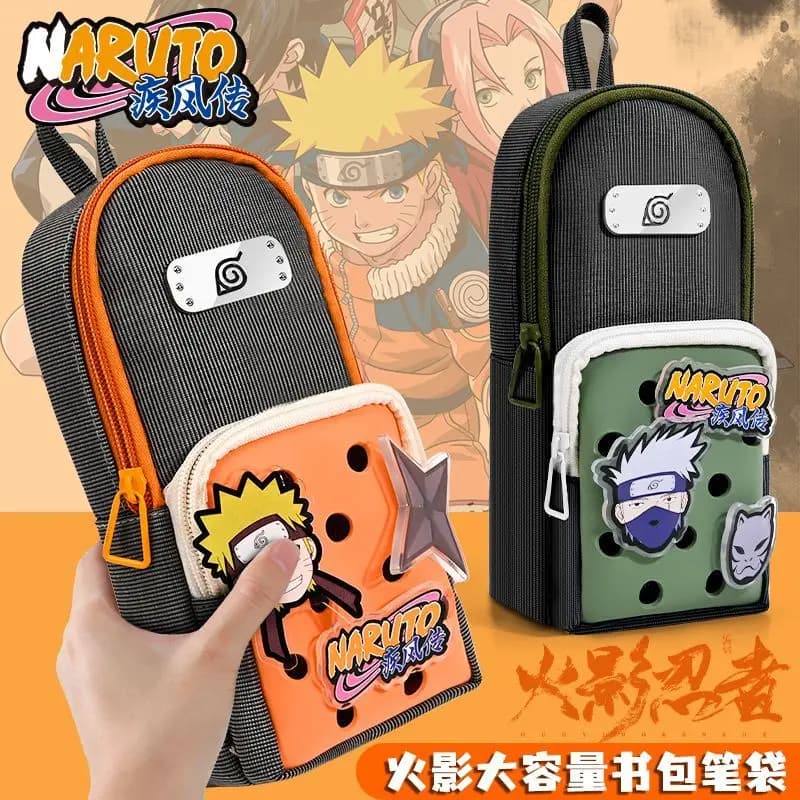 Anime Naruto Kakashi Cartoon Three Layer Classification Stationery Box Fashion Large Capacity Multi Functional Pencil Box