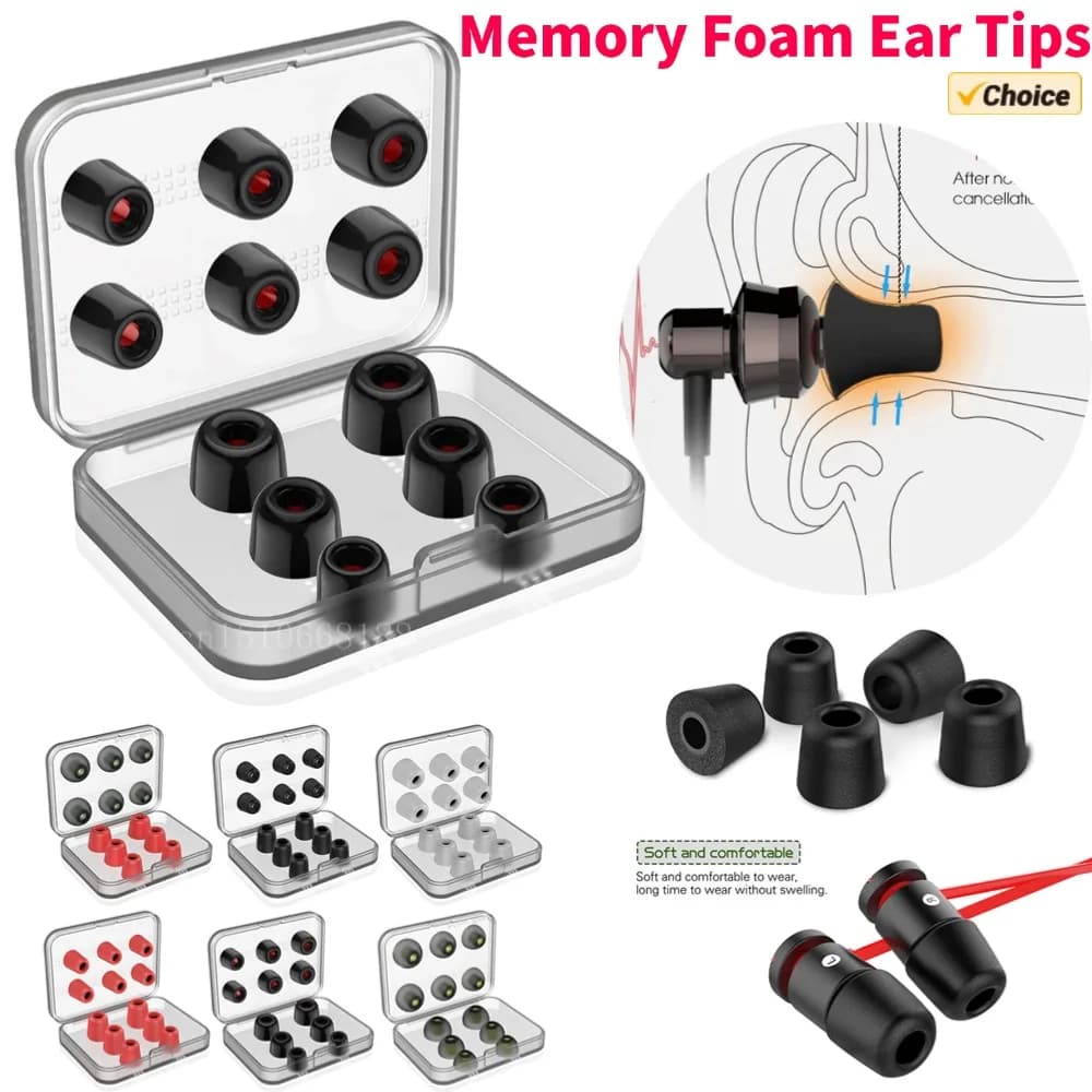 Auricolari in memory foam Cuscino auricolare con isolamento acustico Sostituzione Esperienza musicale migliorata Compatto e leggero per le cuffie