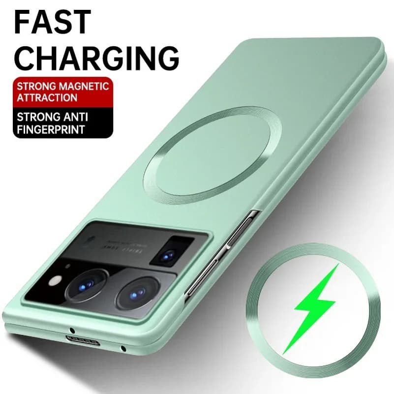 Per Tecno Phantom VFold2 Vernice metallizzata opaca ultra sottile per custodia Magsafe per Tecno Phantom V Fold 2 Cover per PC con ricarica wireless