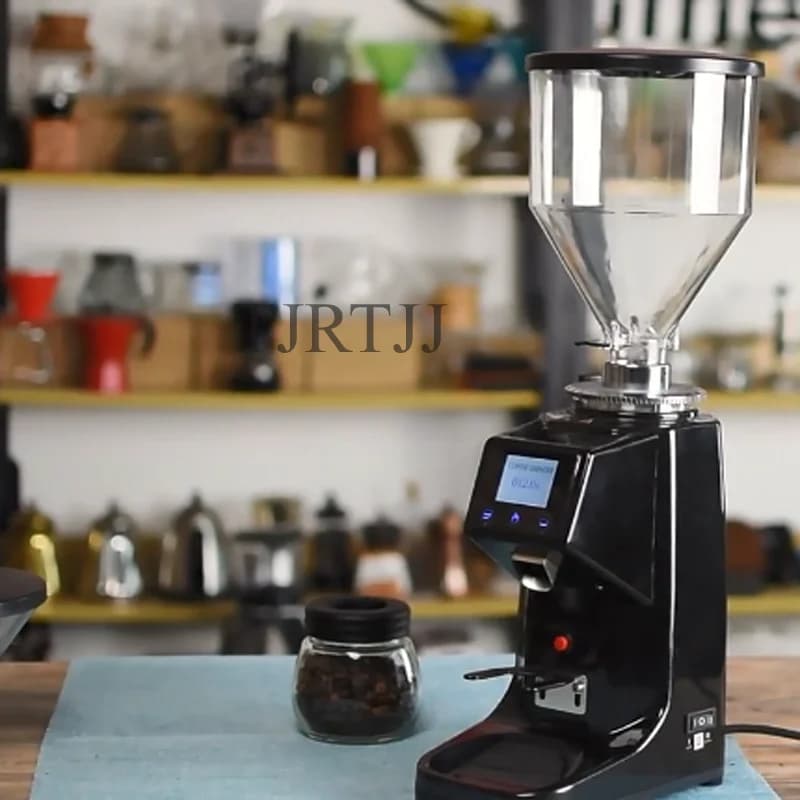 Professional Heavy Duty Cast Aluminum Body Conical Burr Coffee Bean Commercial Espresso Coffee Machine