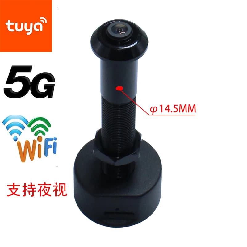 Tuya diametro 14.5 porta di sicurezza per visione notturna a infrarossi grandangolare cat eye WIFI telecamera domestica remota