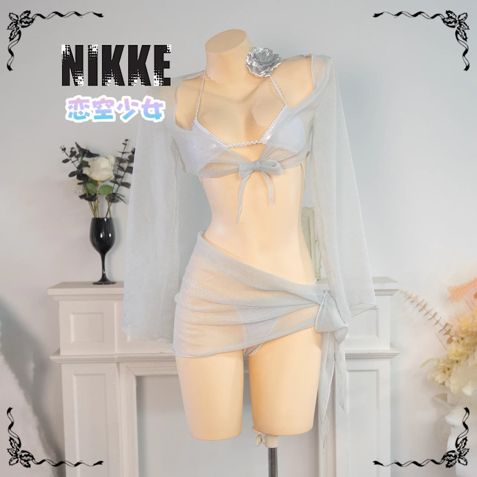 Goddess of Victory Cinderella Cosplay Costume New Women Sweet Summer Uniform Accessories Halloween and New Year Summer Swimsuit