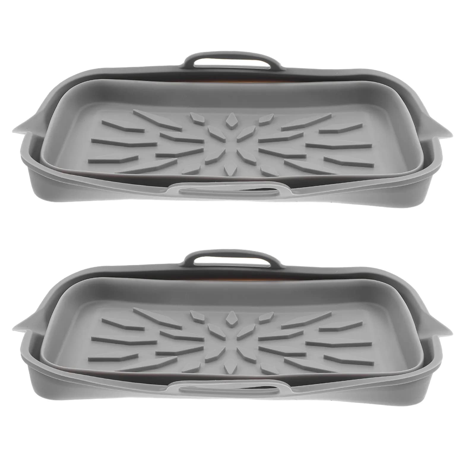 2Pcs Foldable Silicone Baking Mats Nonstick Heat Resistant for Air Fryer Oven Travel Outdoor Picnic Reusable Oven Tray