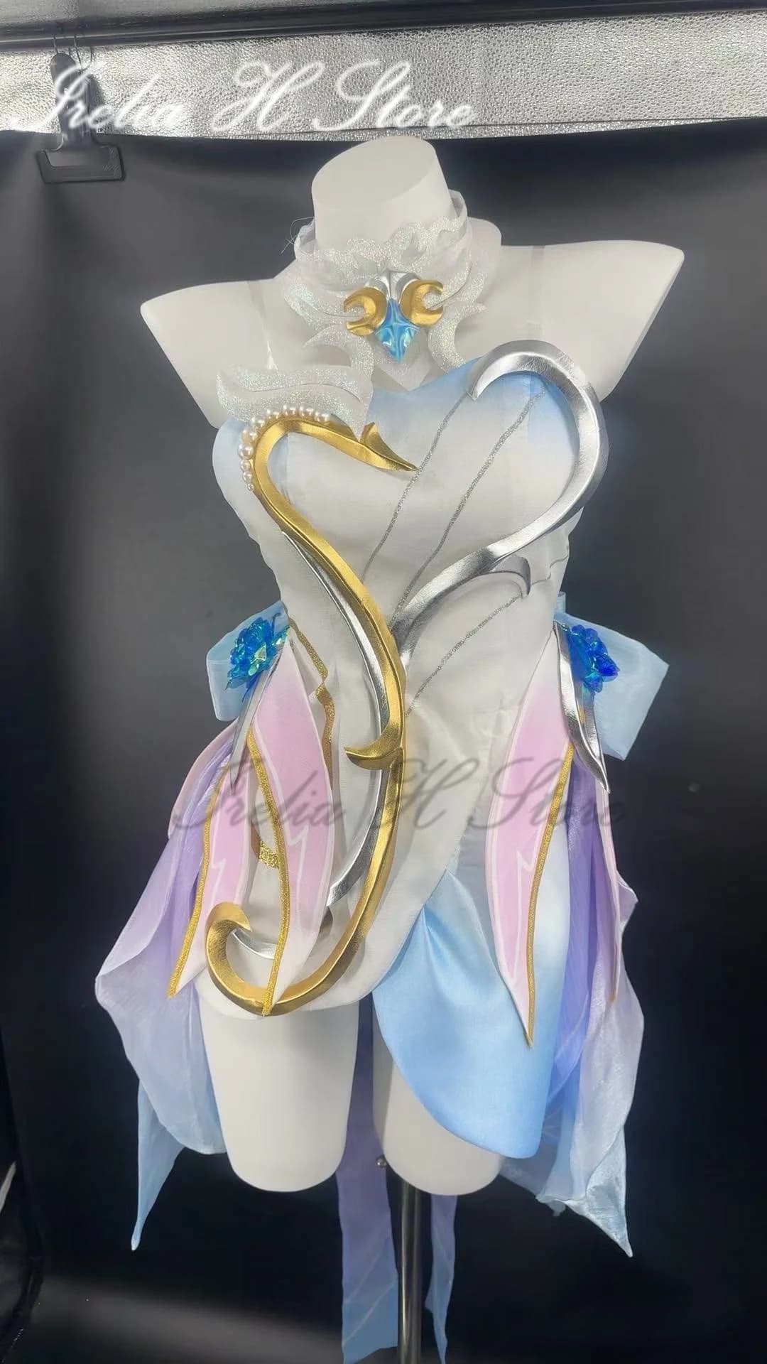 Irelia H Store LOL Kaisa Star Guardian Kaisa Costume Cosplay Set completo ali armi Costumi di Halloween donna Dimensioni personalizzate