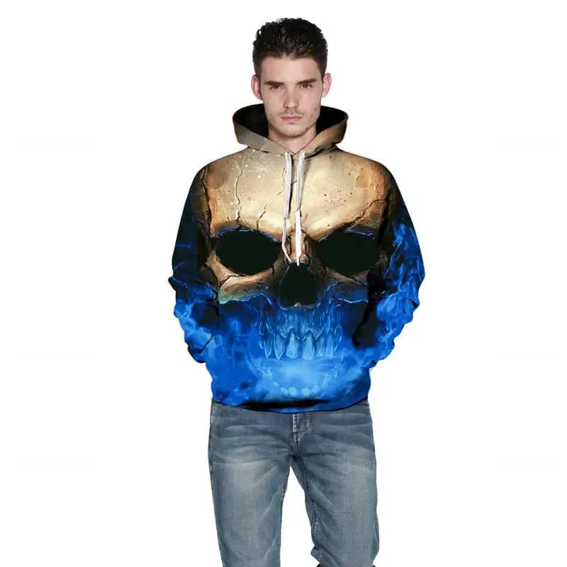 Felpa con Cappuccio da Uomo 2023, Stampa 3D, Casual, Monopezzo, Stile Sportivo, Collezione Invernale