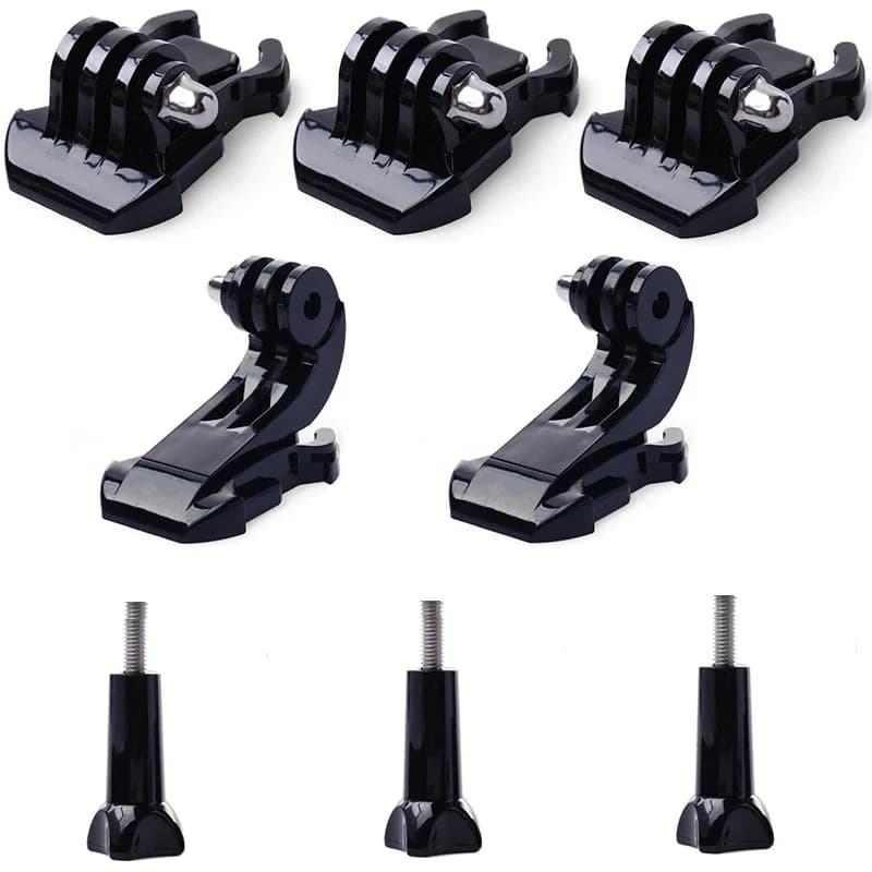 Supporto a Gancio a J per Casco e Torso per GoPro Hero 13 12 11 10 9, Base per Insta 360 X5 X4, DJI Action 6 4 5 Pro, Accessori OSMO 360