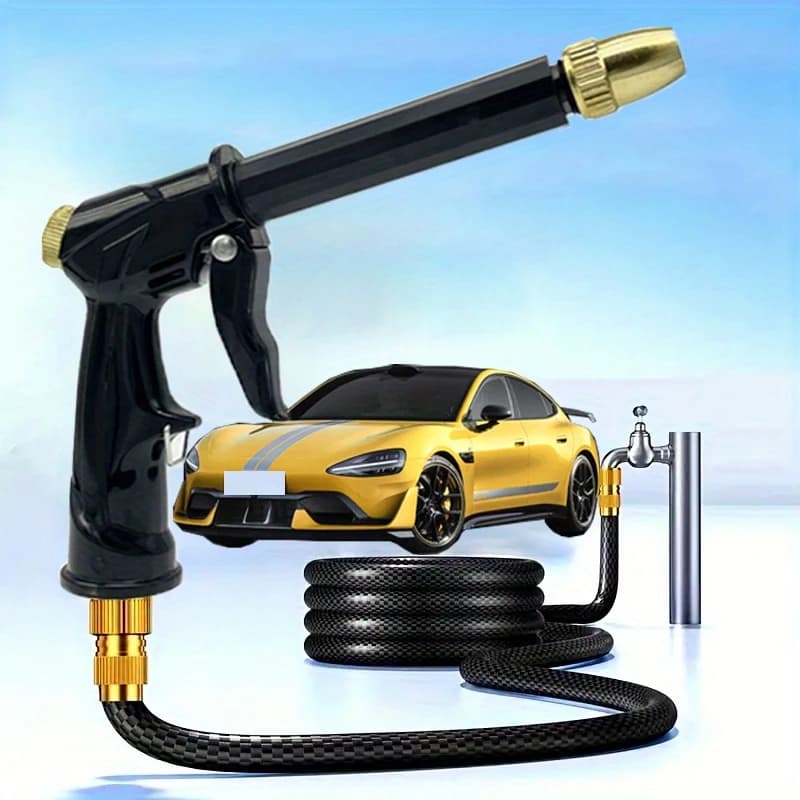 1 piece high pressure portable water pipe spray nozzle, adjustable garden pipe nozzle Car washing spray and pet cleaning tools