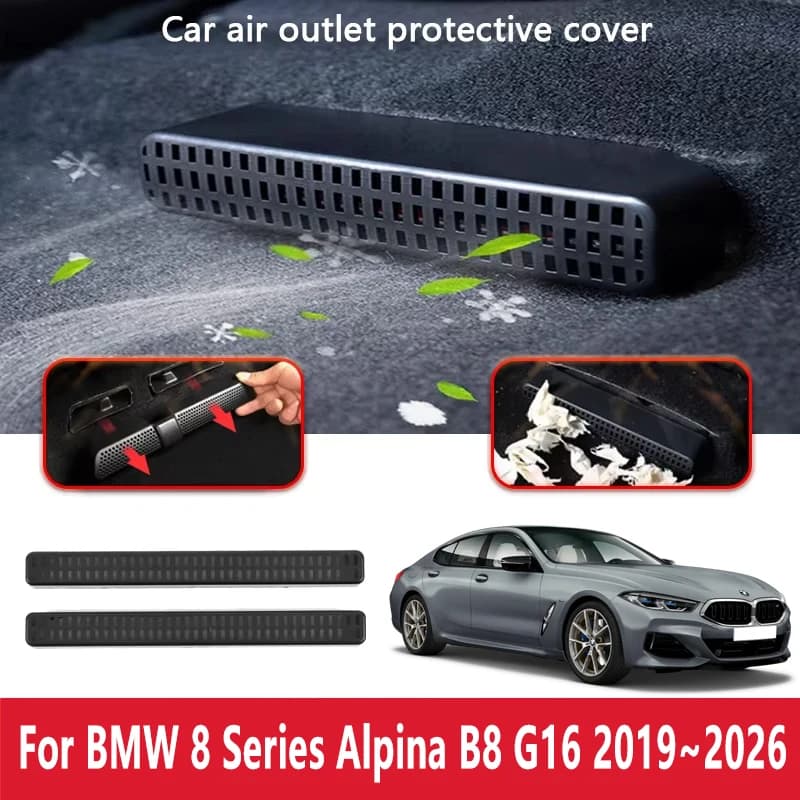 Auto Air Vent Coperture Per BMW Serie 8 Alpina B8 G16 2019 ~ 2026 Sedile Condizionatore D'aria Condotto di Uscita Copertura Antipolvere Accessori Aut