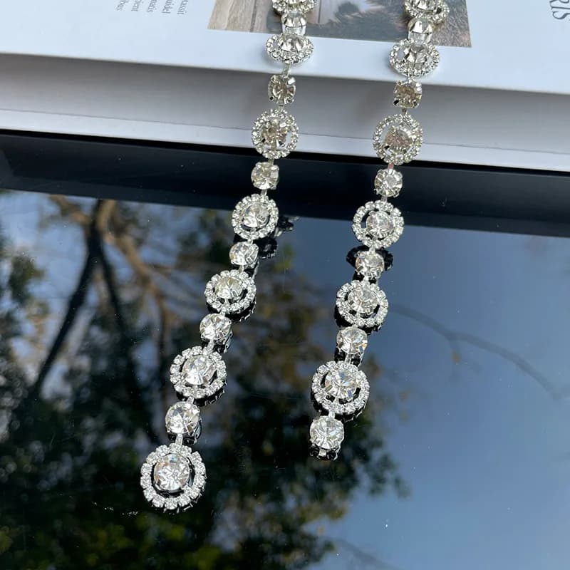 Catene di strass quadrate scintillanti Accessori decorativi cuciti a mano fai-da-te in rame per borse per abbigliamento Scarpe Ornamenti per capelli in costume