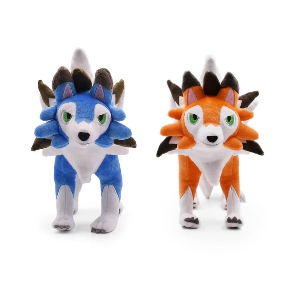 Shiny Lycanroc Midday Form Center Go Dusk Plush Toy Anime Character Cuddly Rugarugan Cartoon Stuffed Animal Doll Children Gift