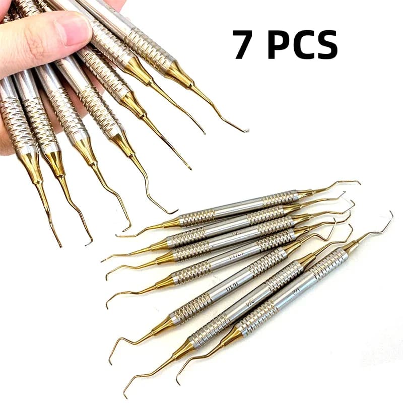 7 Pz Set Dentale Hand Cleaning Manual Gracey Bone Curette Periodntale Perio Scaler Hygiene Oral Tooth Whitening Tools