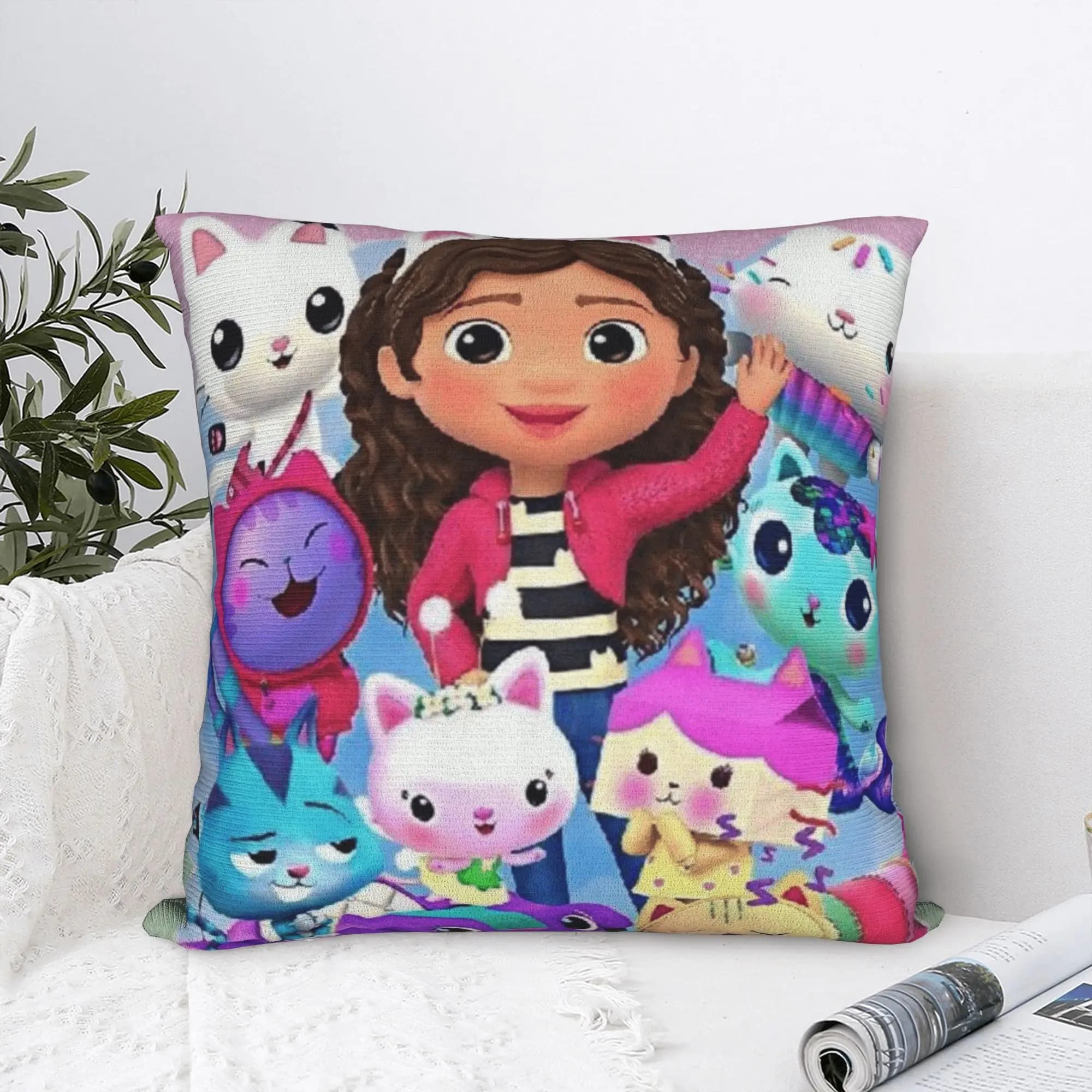 G-Gabby’s Dollhouseds Federa per cuscino stampata, copricuscino divertente per divano del soggiorno