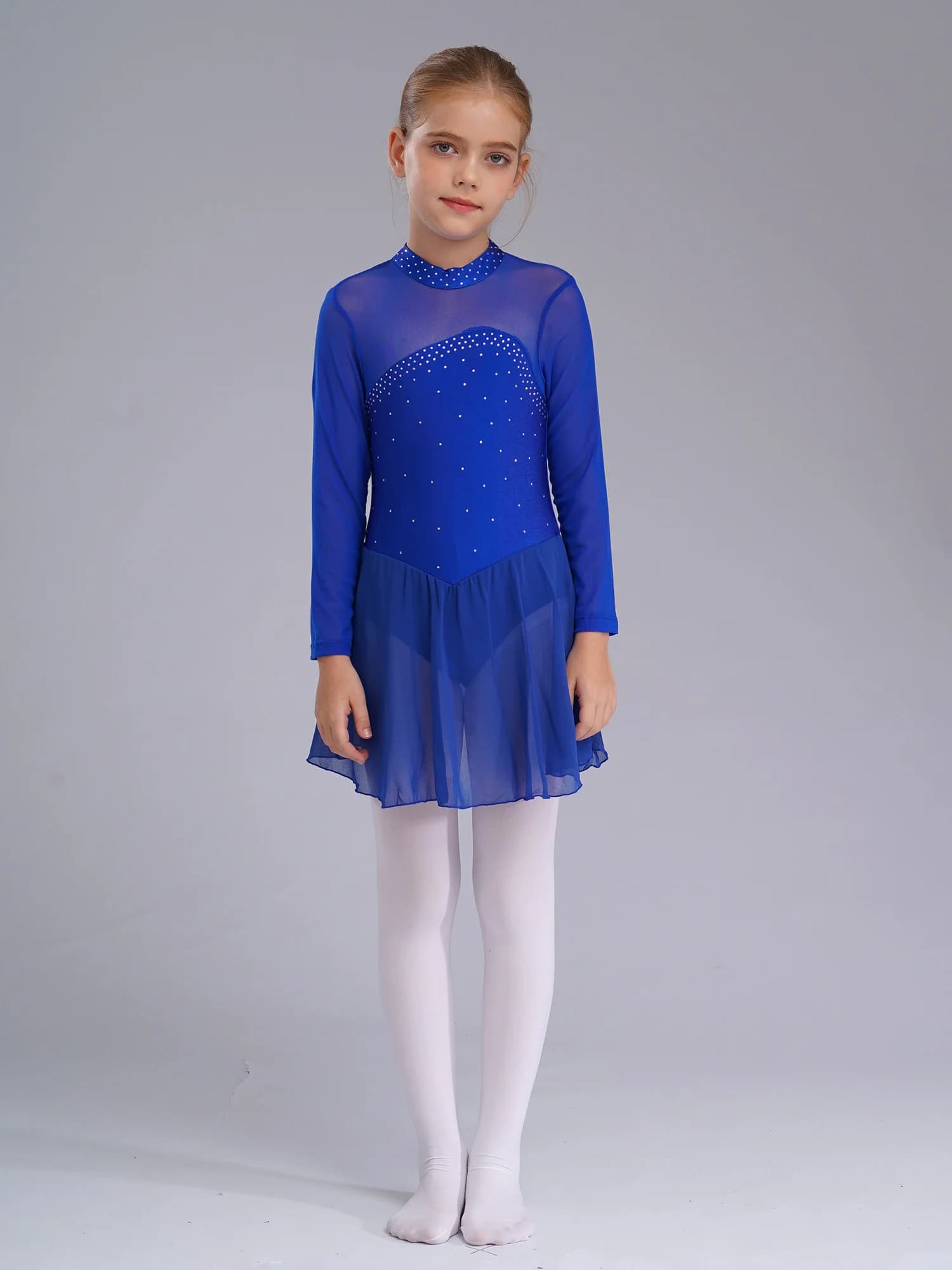 Ragazze Danza lirica Leoatrd Figura Pattinaggio su ghiaccio Balletto Vestito da ballo Ginnastica Body Bambini Festa Cosplay Cosutme
