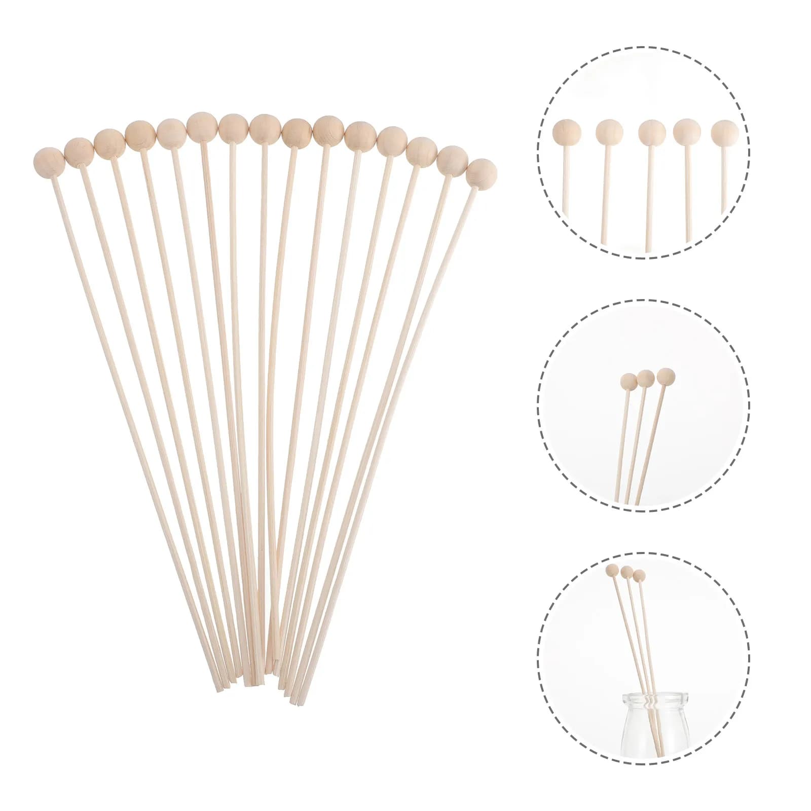 15 Bastoncini Diffusori in Legno per Oli Essenziali, Bastoncini in Rattan Naturale per Fragranze, Decorazione per Casa, Ufficio e Spa
