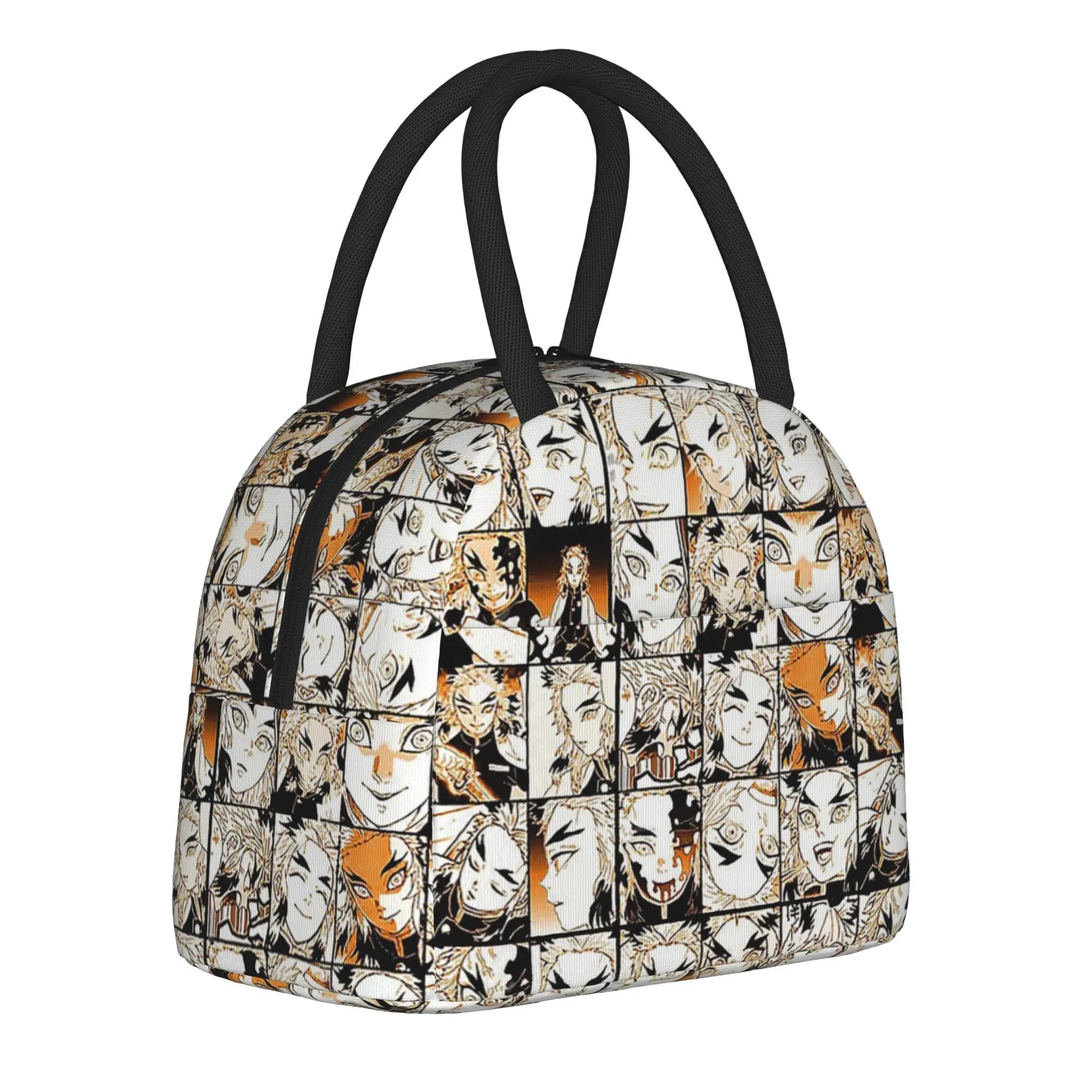 Rengoku Aniki Collage Insulated Lunch Bags Leakproof Demons Anime Reusable Cooler Bag Tote Lunch Box Picnic Food Handbags