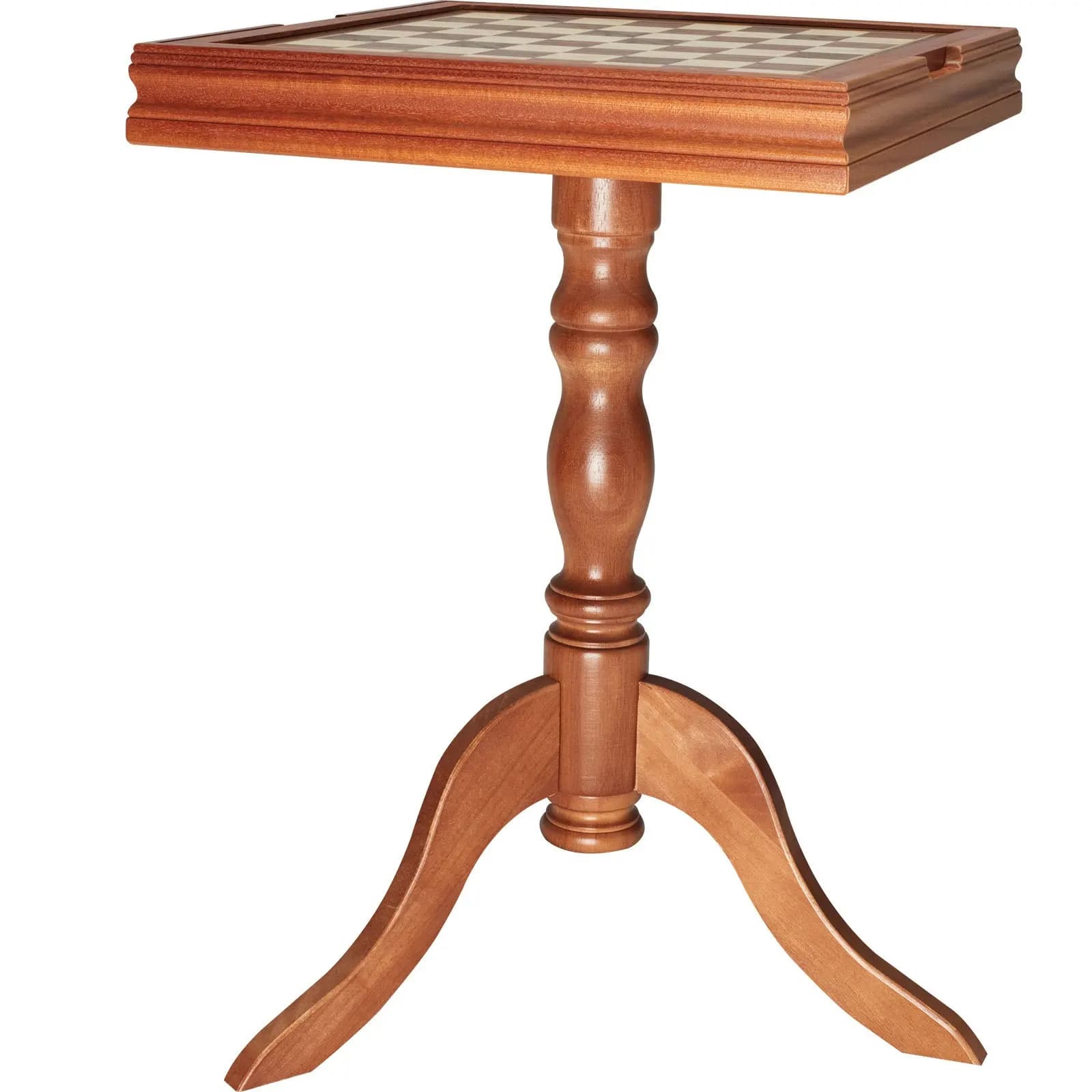 Set da Tavolo 3-in-1 per Scacchi, Dama e Backgammon, Tavolo da Scacchi in Legno Premium da 18 Pollici, Set di Mobili da Gioco Deluxe, Scacchi