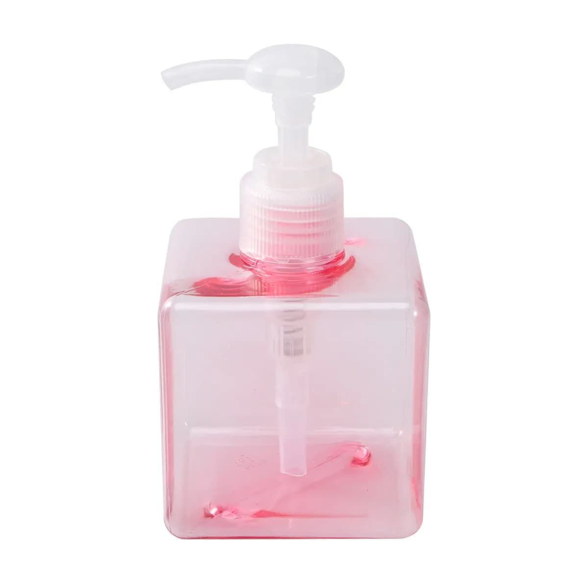 250Ml Refillable Press Pump Bottle Thick Square Dispenser for Soap Shampoo Lotion Massage Oil Liquid Detergent Container