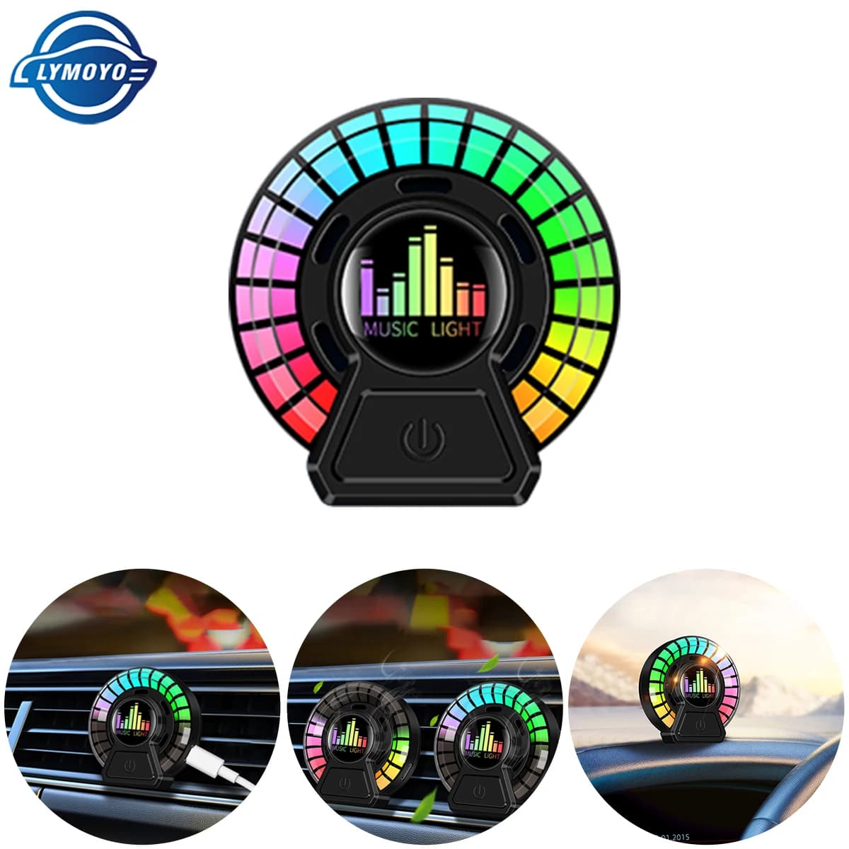 LED Lampada pickup audio mini Aromaterapia solida Fragranza per auto Gu Long ocean Gardenia Profumo Accessori per auto Deodorante per presa d'aria