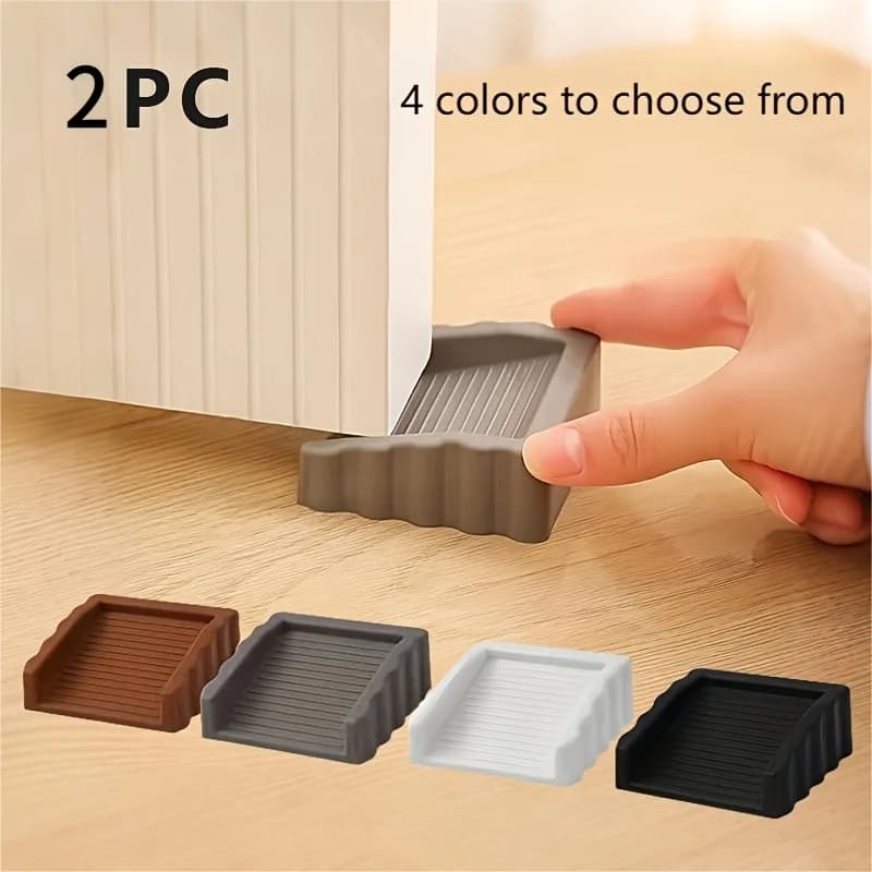 2 fermadure per porte antivento, supporti per porte anticollisione in plastica opaca, 4 colori disponibili