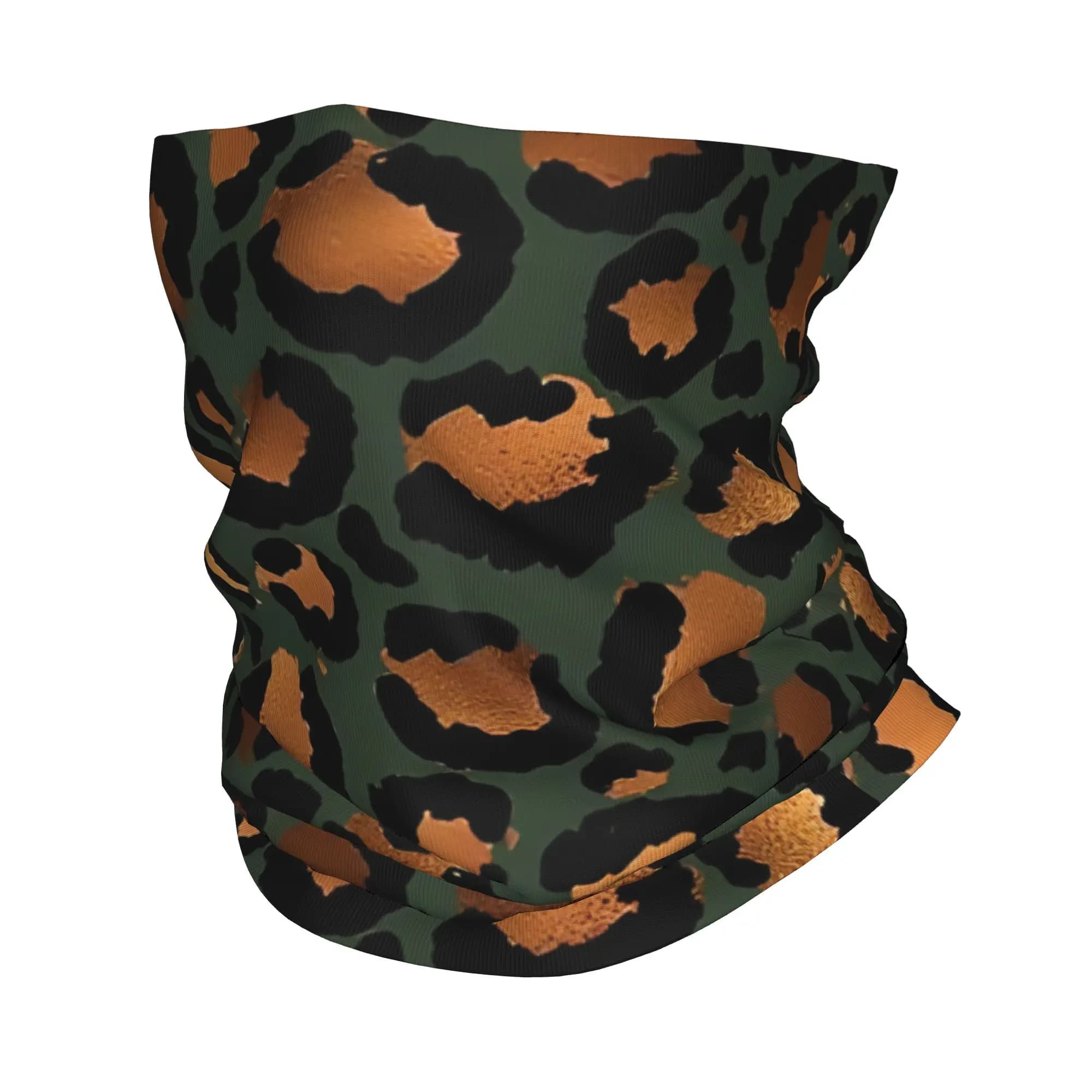 Bandana con Stampa di Ghepardo Verde, Leopardo, Zebra e Tigre, Maschera per il Viso con Stampa Leopardata, Scaldacollo Invernale per Adulti per Ciclismo e Equitazione